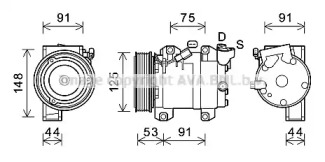 AVA QUALITY COOLING rtk627 -  Компрессор, кондиционер